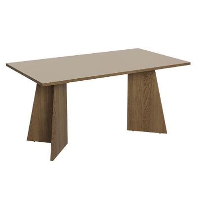 Mesa De Jantar Retangular Tampo De Madeira 5389 Rustic-crema Madesa