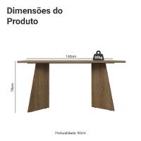 Mesa De Jantar Retangular Tampo De Madeira 5389 Rustic-crema Madesa - 2