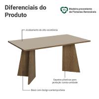 Mesa De Jantar Retangular Tampo De Madeira 5389 Rustic-crema Madesa - 3