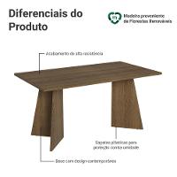 Mesa De Jantar Retangular Tampo De Madeira 5389 Rustic Madesa - 3