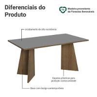 Mesa De Jantar Retangular Tampo De Madeira 5389 Rustic-cinza Madesa Rustic-cinza - 3