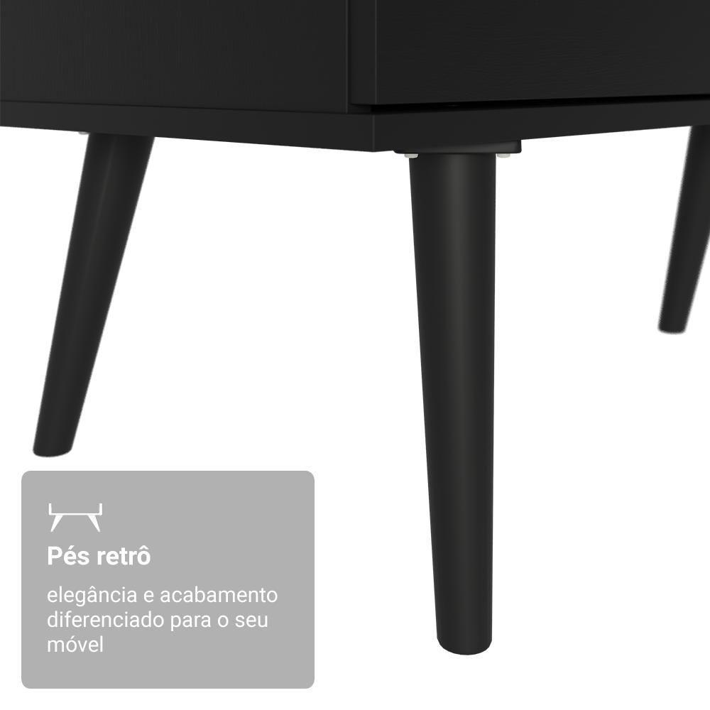 Escrivaninha Em L Mesa Para Computador Gamer 3 Gavetas Preto Lisboa Madesa - 8