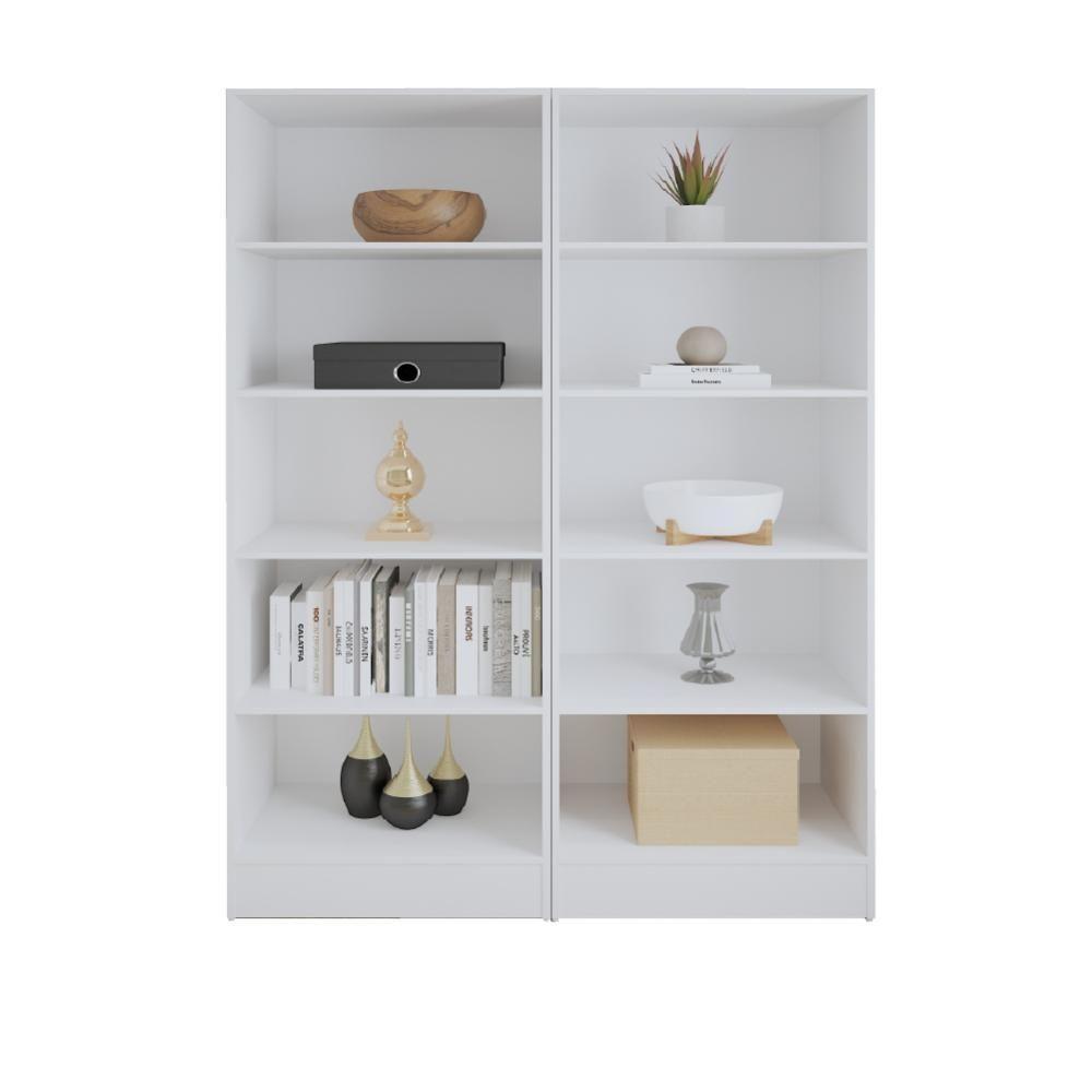 Estante Livreiro Multiuso Mirage 8 Prateleiras 1,77m Branco Viero Branco - 1