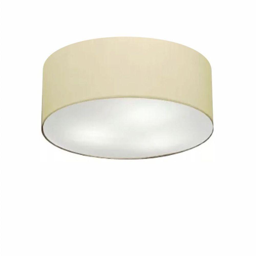 Plafon Para Sala Cilíndrico Sl-3046 Cúpula Cor Algodão Crú - 1