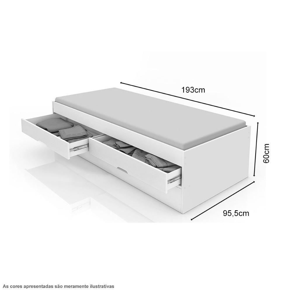 Bicama Bari Branco Com Colchões Gabrielli - 3