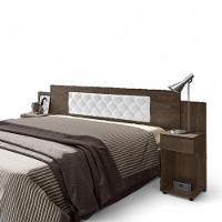 Cabeceira Ajustável Arabella Chocolate Com Capitonê Branco - 2