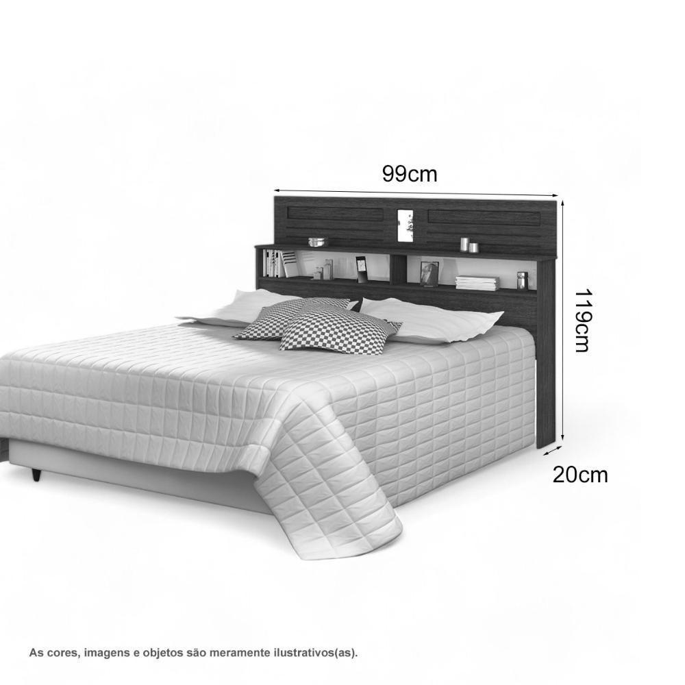 Cabeceira Elegante Bergen Solteiro Cinamomo E Off White - 3