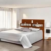 Cabeceira Elegante Bergen Solteiro Cinamomo E Off White - 1