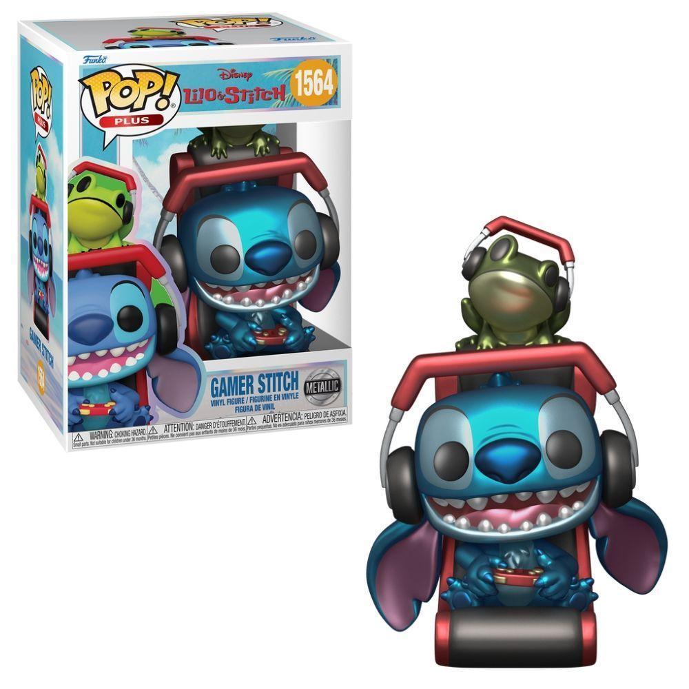 Boneco Funko Pop! Plus Disney Lilo & Stitch - Stitch Gamer (metálico) - 2