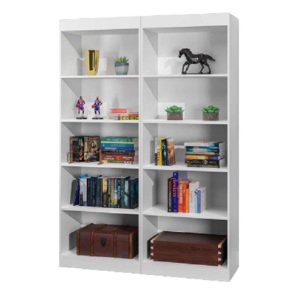 Estante Livreiro Multiuso 8 Prateleiras 1,71m Office Branco J&a Branco Nature - 2