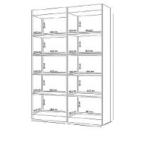 Estante Livreiro Multiuso 8 Prateleiras 1,71m Office Branco J&a Branco Nature - 6
