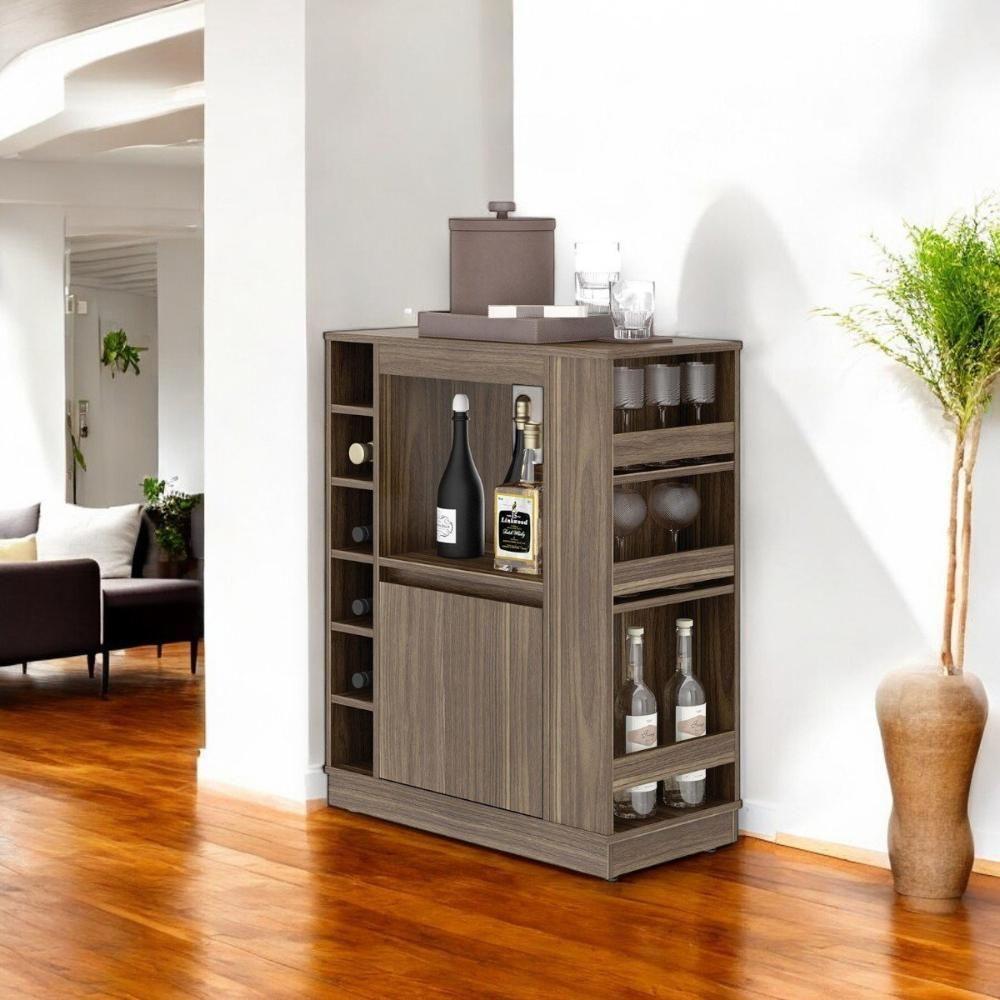 Balcão Adega Dublin Com Prateleiras E Nichos Para Vinho Affara - 1