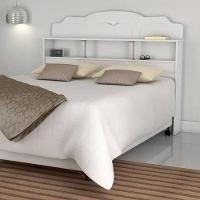 Cabeceira Box Casal 1,40 Estrela Branco - 1