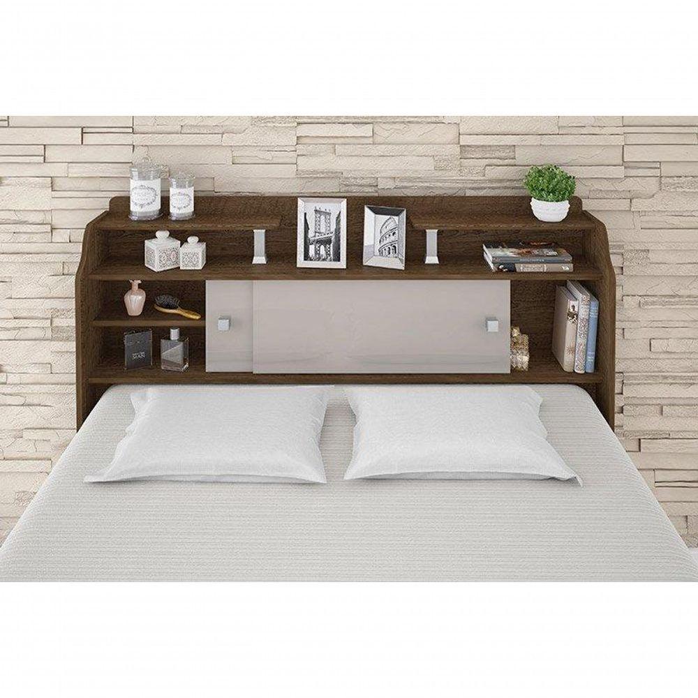 Cabeceira Box Casal 1,38cm Elisa Malbec - Framar Móveis - 5