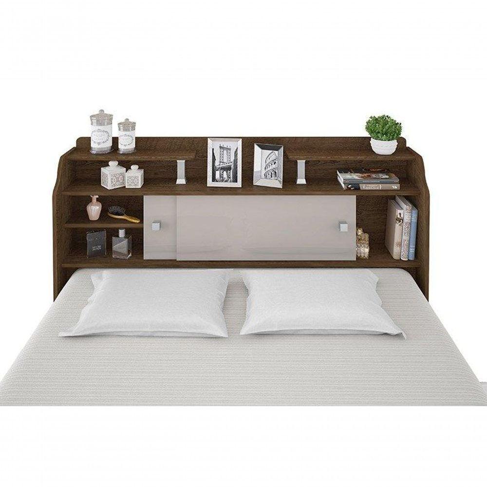 Cabeceira Box Casal 1,38cm Elisa Malbec - Framar Móveis - 10