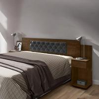 Cabeceira Ajustável Arabella Malbec Com Capitonê Preto - 1