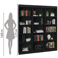 Estante Livreiro Multiuso 12 Prateleiras 1,71m Office Preto J&a Preto - 2