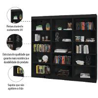 Estante Livreiro Multiuso 12 Prateleiras 1,71m Office Preto J&a Preto - 3