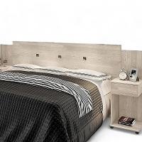 Cabeceira Box Ajustável Com Mesa De Cabeceira Arabella Amarula - 2