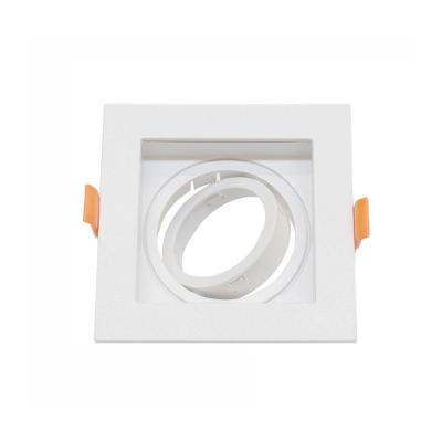 Spot Embutir Recuado Mr16 Gu10 Quadrado Direcionável Branco