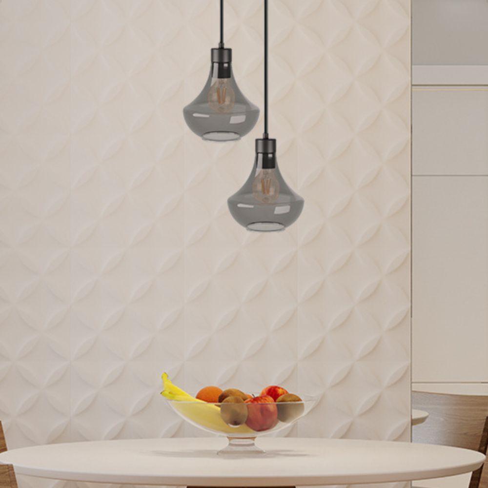 Lustre Pendente Blumenau Verbena Duplo E27 Bivolt Fumê - 4