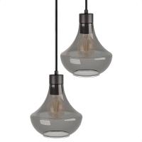 Lustre Pendente Blumenau Verbena Duplo E27 Bivolt Fumê - 1