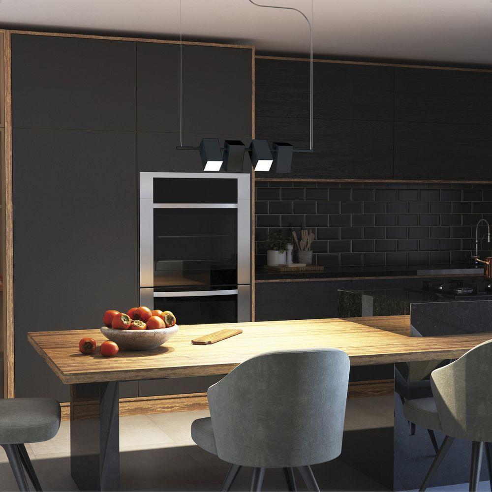 Lustre Pendente Blumenau Kina Light Moderno G9 Bivolt Preto - 2