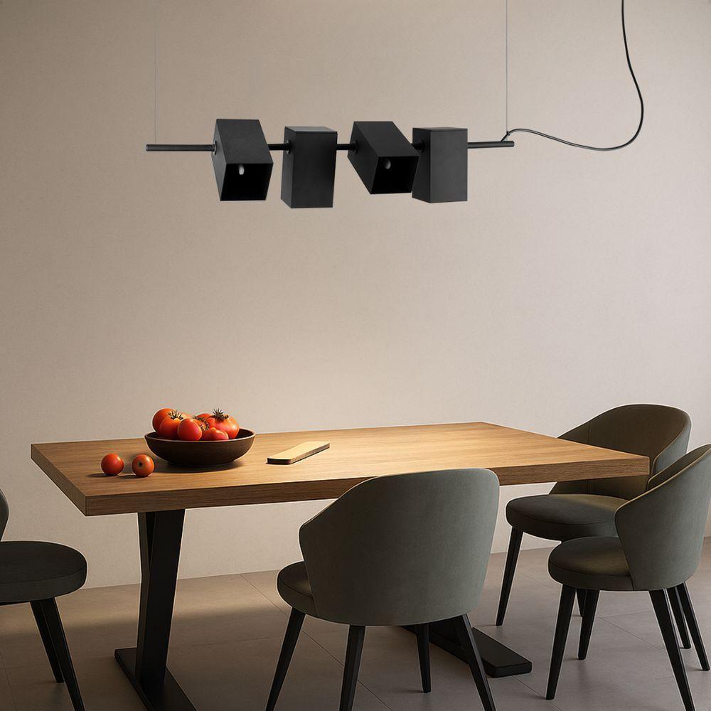 Lustre Pendente Blumenau Kina Light Moderno G9 Bivolt Preto - 5