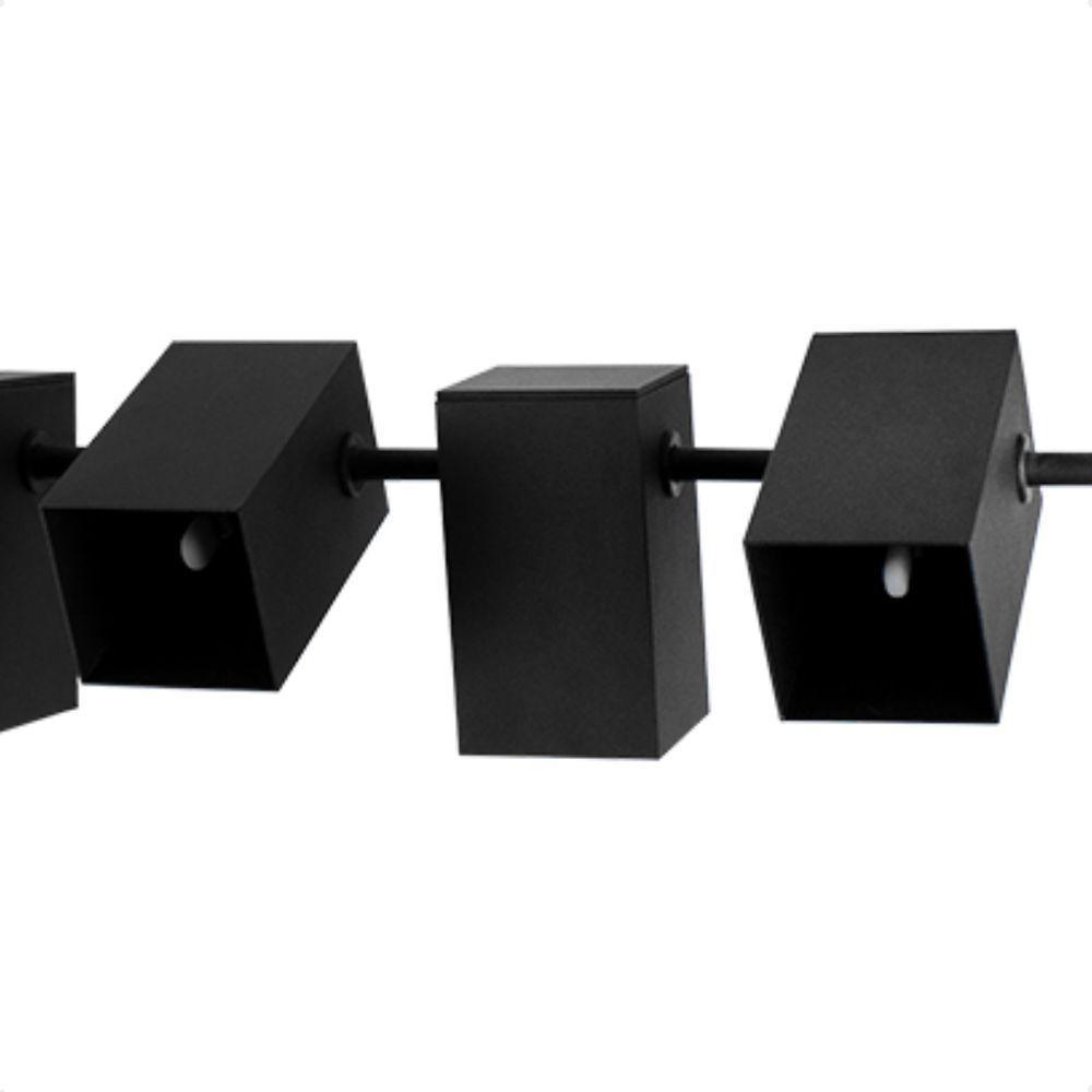 Lustre Pendente Blumenau Kina Light Moderno G9 Bivolt Preto - 6