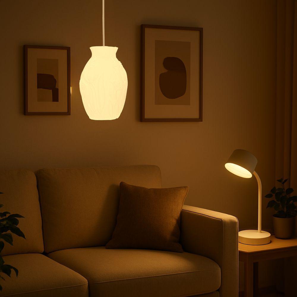 Lustre Pendente Taschibra Elba Escovado Transparente E27 Bivolt - 2