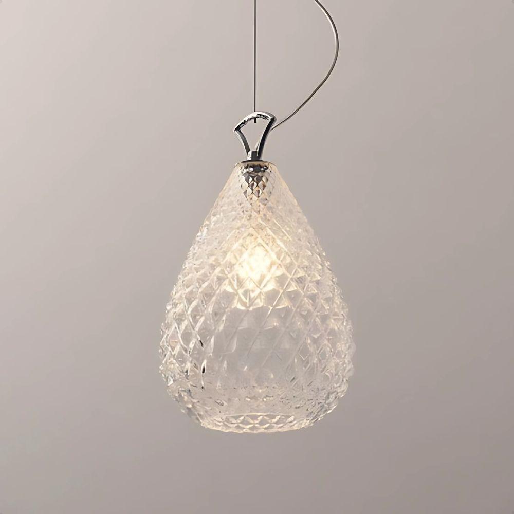 Lustre Pendente Taschibra Cris Vidro Transparente E14 Bivolt - 2