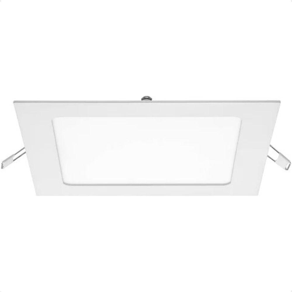 Kit 2 Painel De Led Quadrado Embutir 12w Bivolt Taschibra 6500k Frio - 5