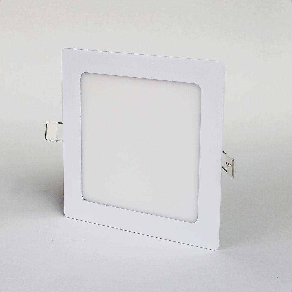 Kit 2 Painel De Led Quadrado Embutir 12w Bivolt Taschibra 6500k Frio - 7