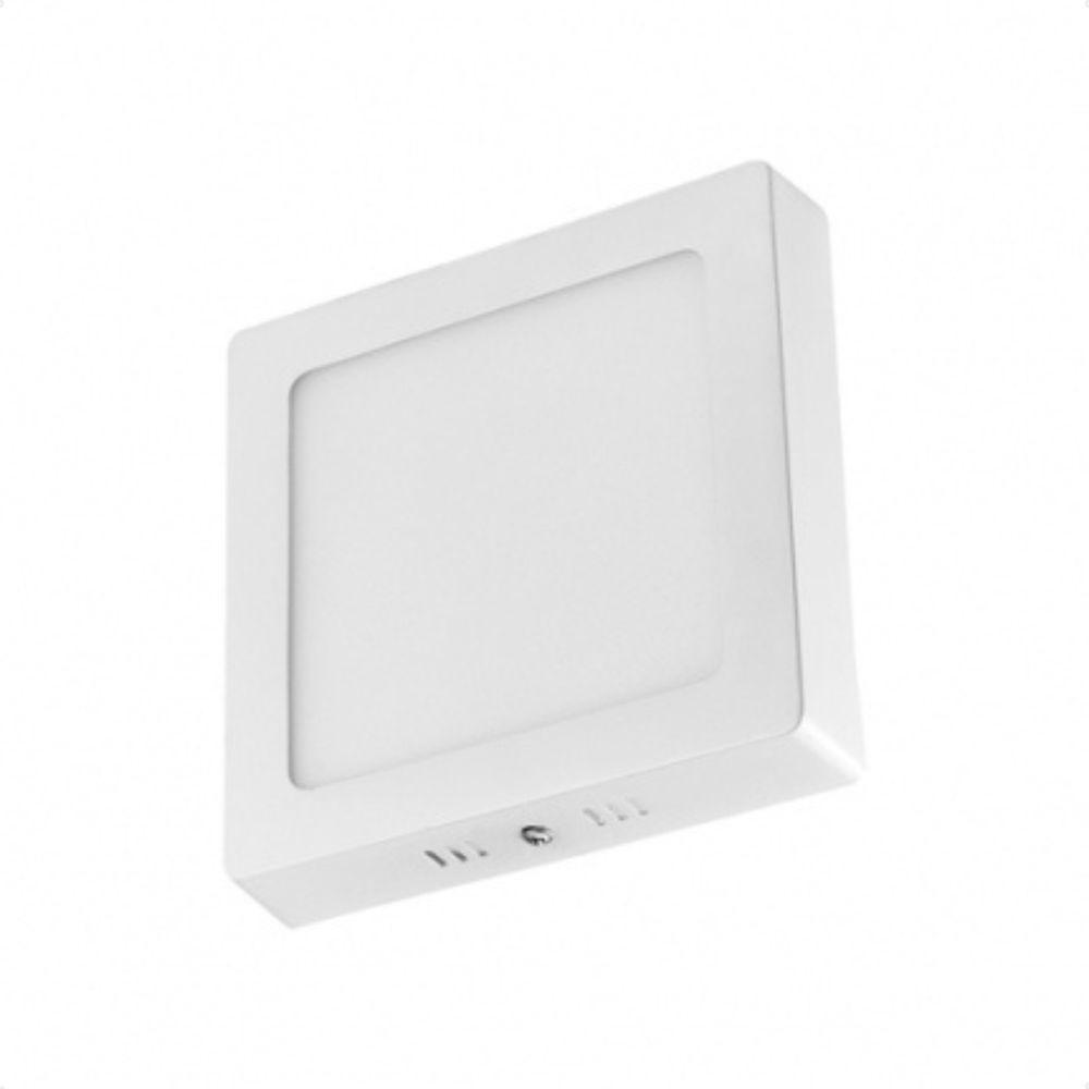Kit 5 Painel De Led Quadrado Sobrepor 12w Bivolt Taschibra 6500k Frio - 6