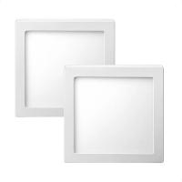 Kit 2 Painel De Led Quadrado Sobrepor 12w Bivolt Taschibra 6500k Frio - 1