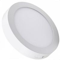 Kit 5 Painel De Led Redondo Sobrepor 12w Bivolt Taschibra 3000k Quente - 6