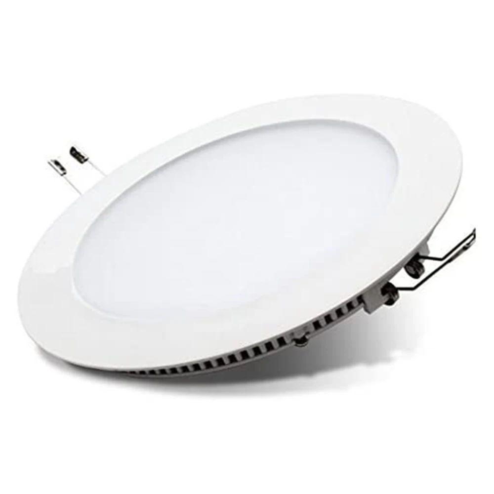 Kit 10 Painel De Led Redondo Embutir 12w Bivolt Taschibra 3000k Quente - 5