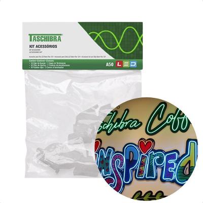 25 Kit Acessórios Fixação A50 P/ Fita Led Neon 12v Taschibra