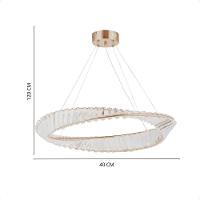 Pendente Led Moderno Taschibra Revolve 40cm Luz Quente 3000k Bivolt - 4