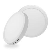 Kit 2 Painel De Led Redondo Sobrepor 12w Bivolt Taschibra 3000k Quente - 2