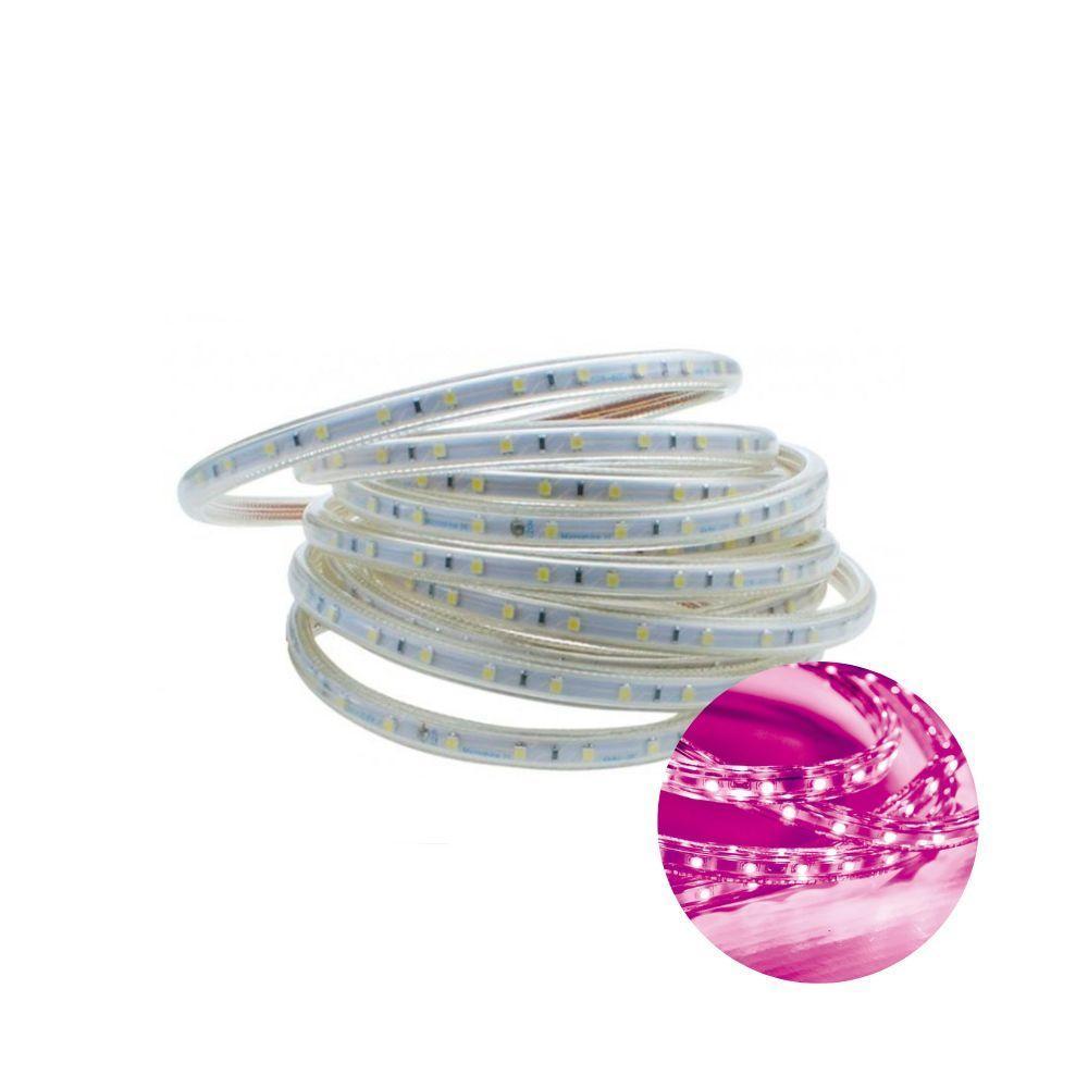 Kit 5 Metros Fita Led Taschibra 5w/m Ip67 Alta Proteção Cores Rosa 220v - 1