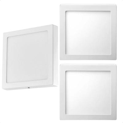 Kit 3 Painel De Led Quadrado Sobrepor 12w Bivolt Taschibra 4000k Neutro