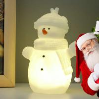 Kit 3 Enfeite Natal Boneco De Neve Led Floquinho A Pilha Taschibra - 4