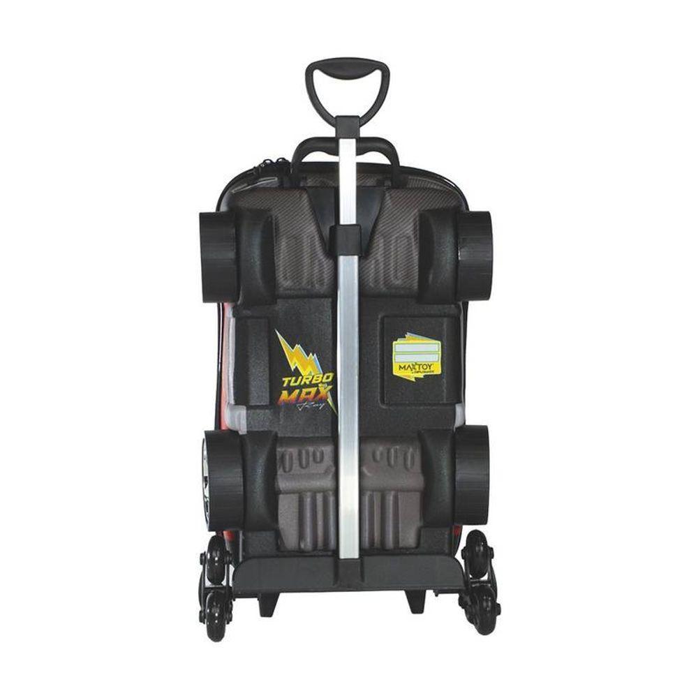 Mala De Viagem Infantil Com Rodinha Turbo Max 3d Vermelha - 3