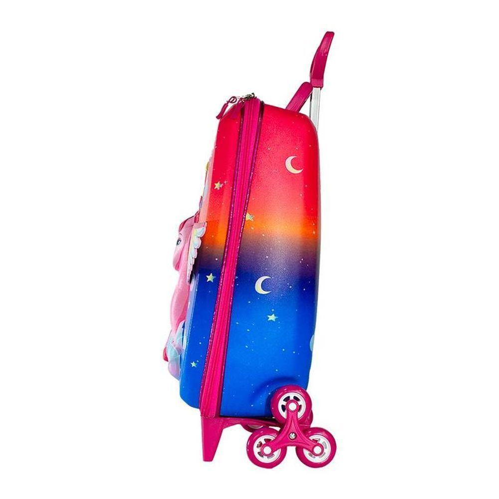 Mala De Viagem Infantil Com Rodinha Barbie Pegasus Multicor - 2