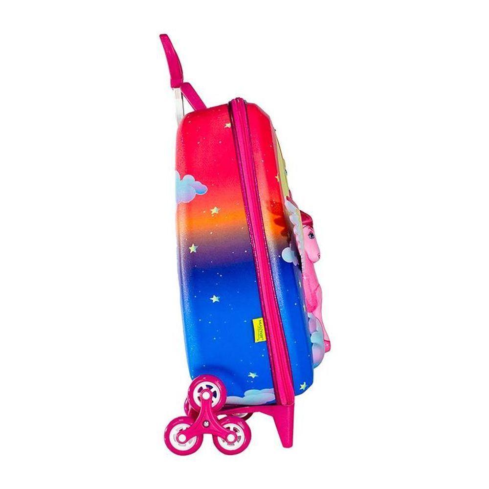 Mala De Viagem Infantil Com Rodinha Barbie Pegasus Multicor - 5