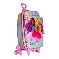 Mala De Viagem Infantil Com Rodinha Barbie Borboleta 3d Rosa - 1