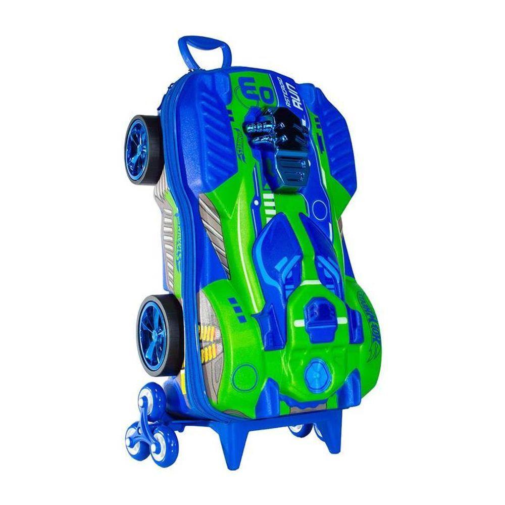 Mala De Viagem Infantil Com Rodinha Hot Wheels 3d - 1