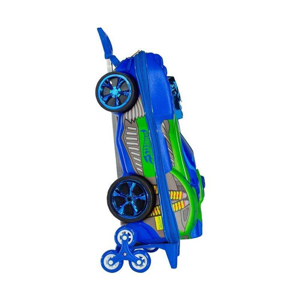 Mala De Viagem Infantil Com Rodinha Hot Wheels 3d - 4