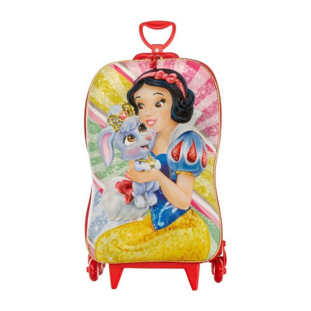 Mala De Viagem Infantil Com Rodinha Branca De Neve 3d - 3